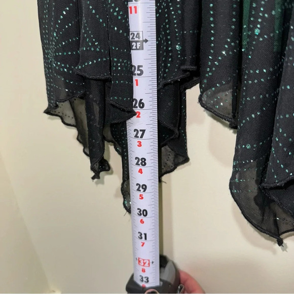 Women’s Jessica Y2K Green Black Sparkle Mesh Tube Top Party Formal Dress Size: 6 - Picture 15 of 15